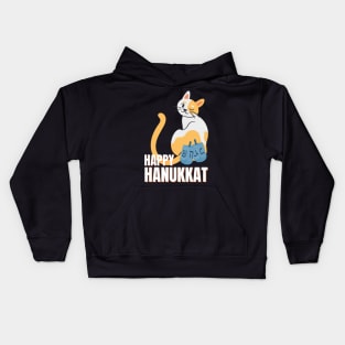 Hanukkah Cat Happy Hanukkat Kids Hoodie